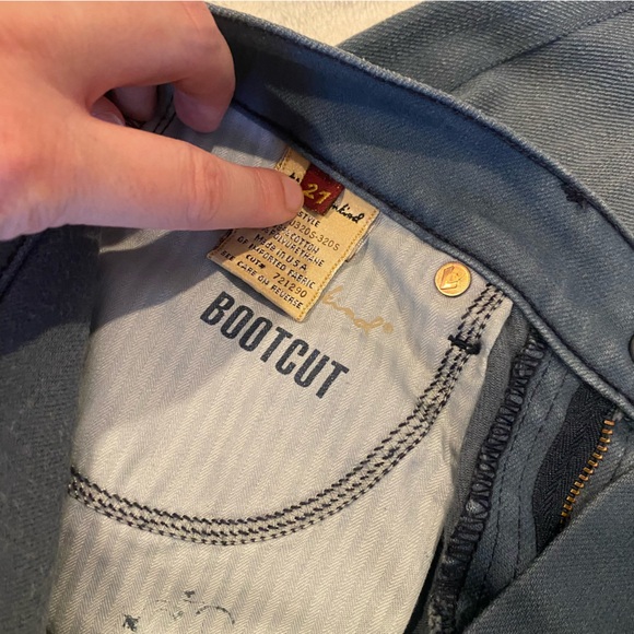 7 For All Mankind Jeans Low Rise Bootcut Size 27 Blue Made In USA Vintage - Picture 13 of 13